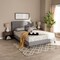 Baxton Studio Maren Light Grey Queen Size Platform Bed with Two Nightstands 157-9693 - alternate 4
